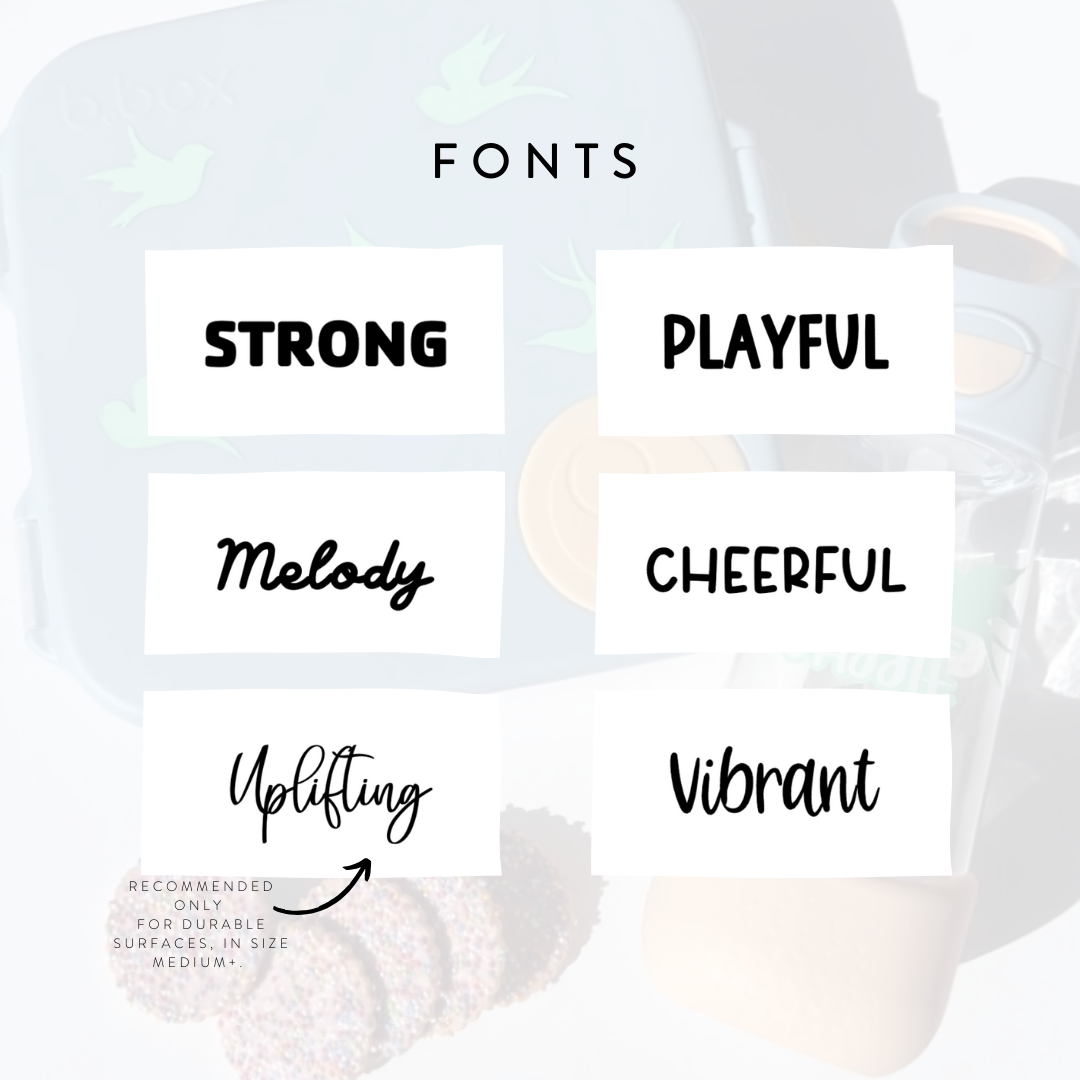 Choose your favourite font style. 